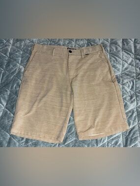 Hurley Mens Shorts Size32 Tan Hybrid Chino Casual Stretch Flat Front Performance
